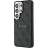 Guess Pu Leather 4G Gold Frame Magnetic Case For Samsung Galaxy S26 Ultra Black - (GUHMS26LP4MSEGCK)