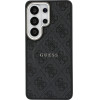 Guess Pu Leather 4G Gold Frame Magnetic Case For Samsung Galaxy S26 Ultra Black - (GUHMS26LP4MSEGCK)