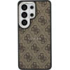 Guess Pu Leather 4G Gold Frame Magnetic Case For Samsung Galaxy S26 Ultra Brown - (GUHMS26LP4MSEGCW)