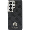 Guess Pu Leather 4G Strass Logo Gold Frame Magnetic Case For Samsung Galaxy S26 Ultra Black - (GUHMS26LP4GRMDEK)