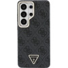 Guess Pu Leather 4G Strass Triangle Logo Gold Frame Magnetic Case For Samsung Galaxy S26 Ultra Black - (GUHMS26LP4GTDGMK)