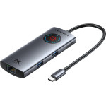 Vention Docking Station Type-C - 8K, Led Display - HDMI, Usb 3.0 x 2, USB-C 3.2 Gen 1, PD100W, Lan (1Gbps) - (TQZHB)