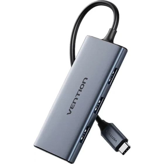Vention Docking Station Type-C - Hdmi x 1, USB3.0 x 3, SD/Tf - (TOOHB)