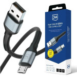 3MK Accessories - Hyper Cable N-Series A To Micro 3m Qc 3.0 5V/2A 10W Black