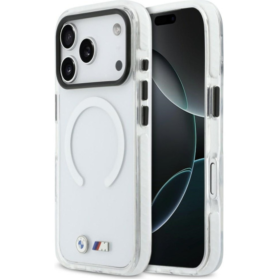 BMW Case M Iml Shockproof Metal Logos Magsafe For Iphone 17 Pro Max Transparent - (BMHMP17X25HSMLKT)