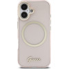 Guess Case Iml Script Metal Magsafe For Iphone 17 Pink - (GUHMP17S5HTCSMSP)