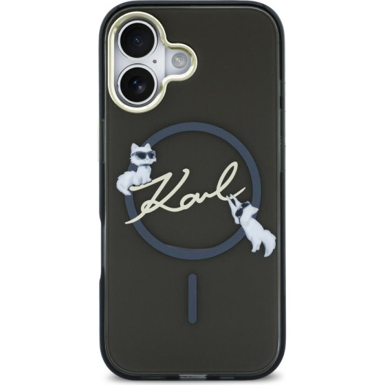 Karl Lagerfeld Case Iml Choupettes Karl Script Logo Magsafe For Iphone Air Black - (KLHMP17M5HKSCAK)