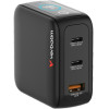Verbatim Mini Gan Mains Charger 100W 2xUSB-C PD/1x USB-A Qc EU/UK/Usa Adapter Black - (30239)