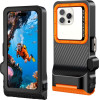 Tech-Protect IPX8 Pro Universal Diving Waterproof Case BLACK/ORANGE
