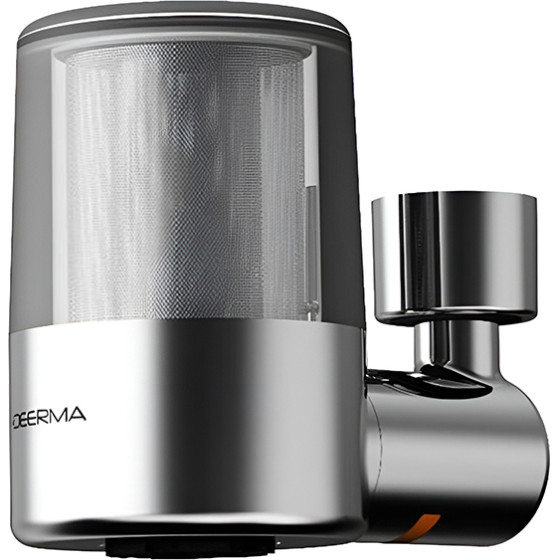 Deerma - Faucet Water Filter (LT01) - Dual Filtration, 2x Water Modes, Bacteria-Free, Air-Phase Pressurized Flow, 720� - Gray