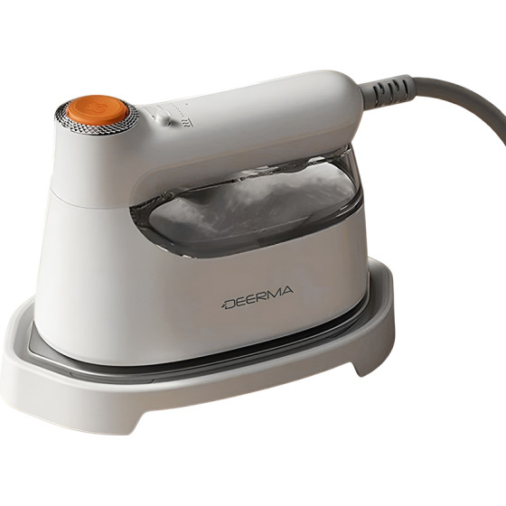 Deerma - Handheld Garment Steamer (GT01) - Mini, Fast Heat-up, 180�C Steam, Portable, 1200W, 25000Pa, 45� Nozzle - White