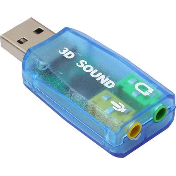 Gembird Usb Sound Card VIRTUS2 Light Blue - (SC-USB-02)