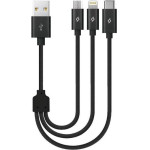 ttec Alumicable Mini Trio 30cm Charge Cable - (2DK31)