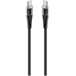 ttec AlumiCable Transparan Type-C to Type-C 60W Fast Charge Cable Black120cm - (2DK58S)