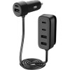 ttec SmartCharger 6in1 PD 90W Car Fast Charger 3 USB-C + 3 USB-A Black - (2CKP06S)