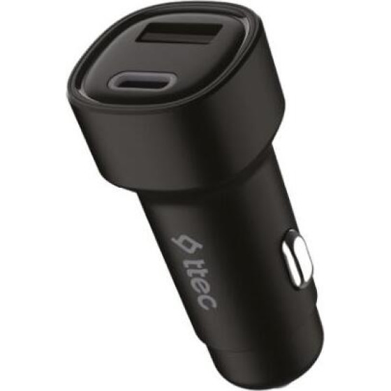ttec SmartCharger Duo 3.1A In Car Charger USB-C+USB-A. - (2CKS35S)