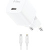 ttec SmartCharger GAN 30W PD Travel Fast Charger + USB-C - Lightning Cable 150cm White - (2SCG30LB)