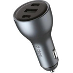 ttec SmartCharger Trio PD 130W Car Fast Charger 2 USB-C + USB-A Black - (2CKP05S)