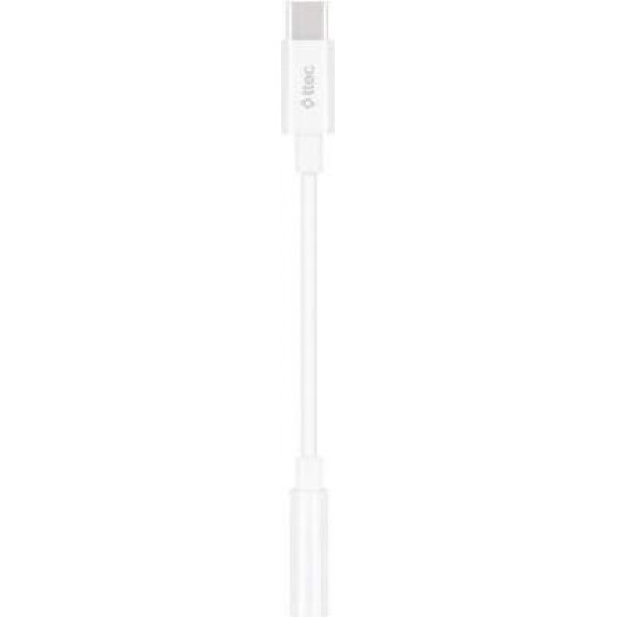 ttec USB-C - 3.5mm Aux Converter 11cm White - (2AK04B)