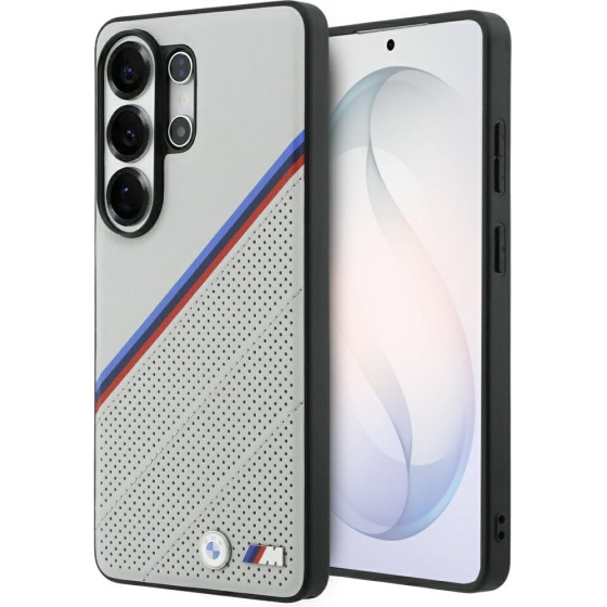 BMW Case Tricolor Metal Logo Magsafe For Samsung Galaxy S26 Ultra Grey - (BMHMS26L25PCSPEG)