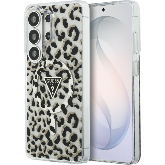 Guess Case Iml Leopard Print Triangle Magsafe For Samsung Galaxy S26 Ultra Black - (GUHMS26LHLEGTGLK)