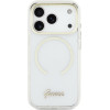 Guess Case Iml Script Metal Magsafe For Iphone 17 Transparent - (GUHMP17S5HTCSMST)