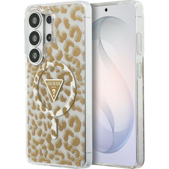 Guess Etui Iml Leopard Print Triangle Magsafe Do Samsung Galaxy S26 Ultra Brazowy - (GUHMS26LHLEGTGLW)
