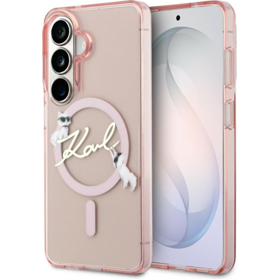 Karl Lagerfeld Case Iml Kc Script Magsafe For Samsung Galaxy S26 Pink - (KLHMS26S5HKSCAP)