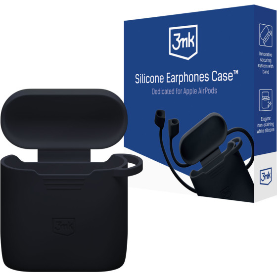 3MK Protection 3MK Silicone Airpods Case Black For Airpods 4 - Black - (157851-0)