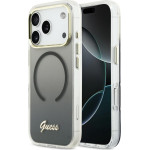 Guess Iml Gradient Script Metal Magsafe Case For Iphone 17 Pro Max - Black - (GUE005272-0)