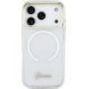 Guess Iml Gradient Script Metal Magsafe Case For Iphone 17 Pro Max - White - (GUE005276-0)