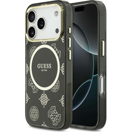 Guess Iml Peony Dot Magsafe Case For Iphone 17 Pro - Black - (GUE005277-0)