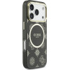 Guess Iml Peony Dot Magsafe Case For Iphone 17 Pro - Black - (GUE005277-0)