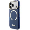 Guess Iml Script Metal Magsafe Case For Iphone 17 Pro - Blue - (GUE005252-0)