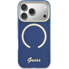 Guess Iml Script Metal Magsafe Case For Iphone 17 Pro - Blue - (GUE005252-0)
