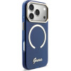 Guess Iml Script Metal Magsafe Case For Iphone 17 Pro - Blue - (GUE005252-0)