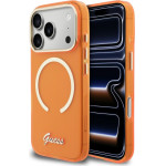 Guess Iml Script Metal Magsafe Case For Iphone 17 Pro - Orange - (GUE005244-0)