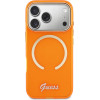 Guess Iml Script Metal Magsafe Case For Iphone 17 Pro - Orange - (GUE005244-0)