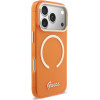 Guess Iml Script Metal Magsafe Case For Iphone 17 Pro - Orange - (GUE005244-0)