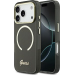 Guess Iml Script Metal Magsafe Case For Iphone 17 Pro Max - Black - (GUE005266-0)