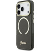 Guess Iml Script Metal Magsafe Case For Iphone 17 Pro Max - Black - (GUE005266-0)