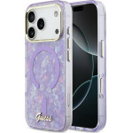 Guess Iml Shell Script Metal Magsafe Case For Iphone 17 Pro Max - Purple - (GUE005288-0)