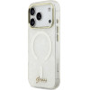 Guess Iml Shell Script Metal Magsafe Case For Iphone 17 Pro Max - White - (GUE005289-0)