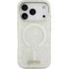 Guess Iml Shell Script Metal Magsafe Case For Iphone 17 Pro Max - White - (GUE005289-0)