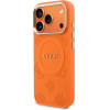 Guess Peony Hot Stamp Magsafe Case For Iphone 17 Pro - Orange - (GUE005240-0)