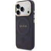 Guess Peony Hot Stamp Magsafe Case For Iphone 17 Pro Max - Blue - (GUE005249-0)
