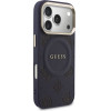 Guess Peony Hot Stamp Magsafe Case For Iphone 17 Pro Max - Blue - (GUE005249-0)