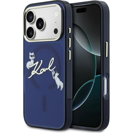 Karl Lagerfeld Iml Choupettes Karl Script Logo Magsafe Case For Iphone 17 Pro - Blue - (KF003011-0)