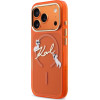 Karl Lagerfeld Iml Choupettes Karl Script Logo Magsafe Case For Iphone 17 Pro - Orange - (KF003005-0)