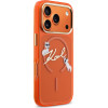 Karl Lagerfeld Iml Choupettes Karl Script Logo Magsafe Case For Iphone 17 Pro Max - Orange - (KF003006-0)